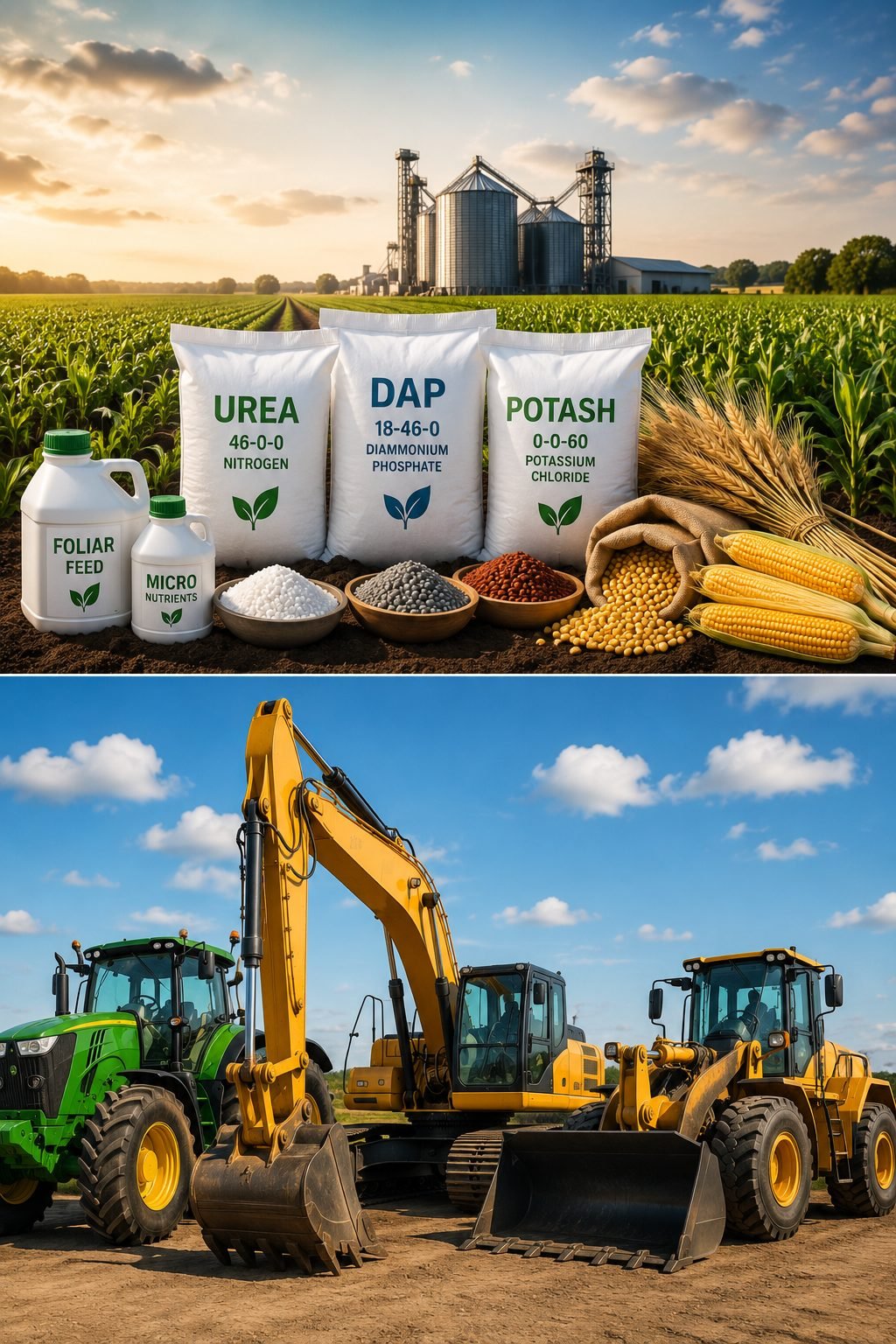 Agricultural inputs and machinery sourced from the U.S. for Pakistani buyers